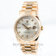 Rolex Day Date 18K Rose Gold President Bracelet Silver Diamond Dial Watch 118205 Beverly Hills Watch Company Watches