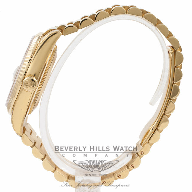 Rolex Day-Date President Bracelet 18K Yellow Gold Fluted Bezel Champagne Dial 118238 6PQTWP - Beverly Hills Watch Company Watch Store