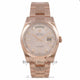 Rolex Day-Date President 36MM 18k Rose Gold Domed Bezel Pink Champagne Diamond Dial 118205 - Beverly Hills Watch Store