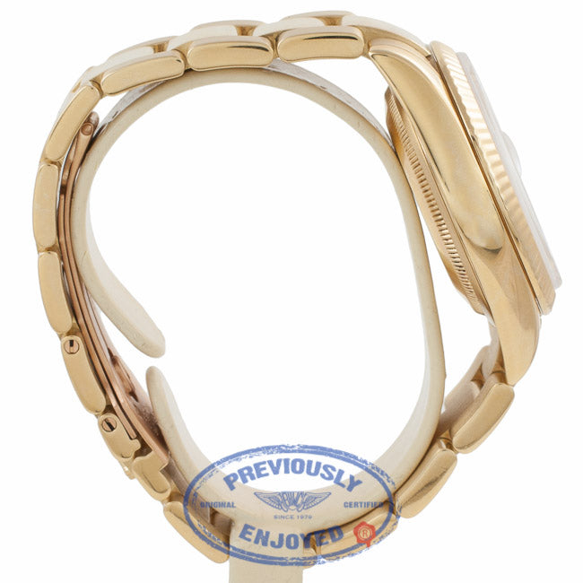 Rolex Day Date President 36mm Yellow Gold White Roman Dial Oyster Bracelet 118238 5YYQ4T - Beverly Hills Watch Company Watch Store