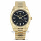 Rolex Day-Date President 40MM Yellow Gold Fluted Bezel Black Dial 228238 WQZLJX - Beverly Hills Watch Company