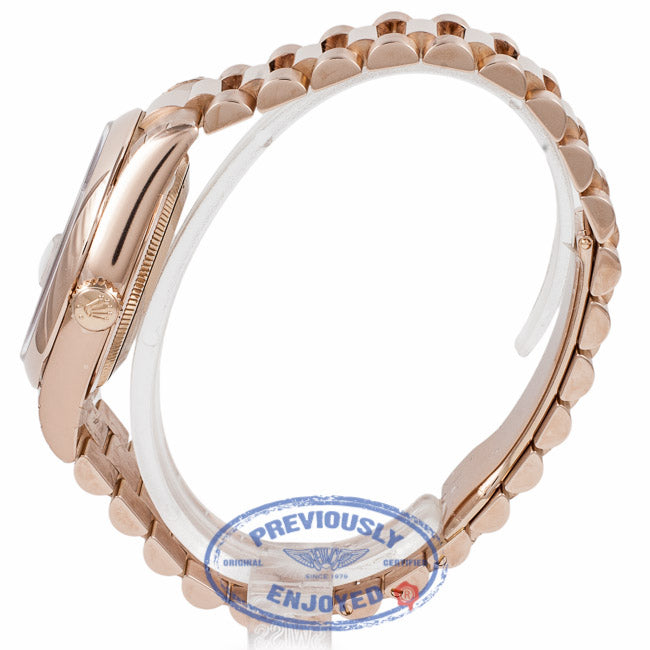 Rolex Day-Date President 18k Rose Gold Pink Champagne Dial 118205 Q3CZBH - Beverly Hills Watch Company Watch Store