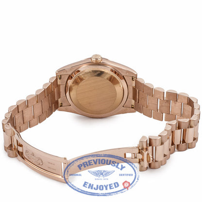 Rolex Day-Date President 18k Rose Gold Pink Champagne Dial 118205 Q3CZBH - Beverly Hills Watch Company Watch Store