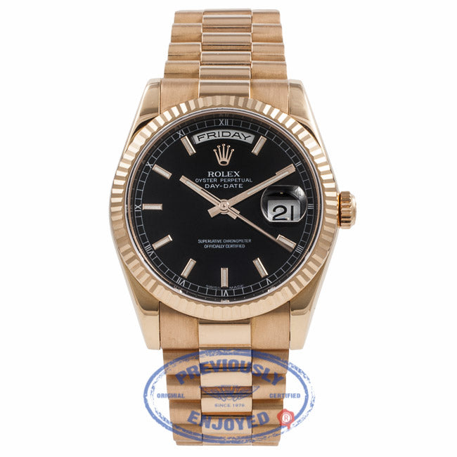 Rolex Day-Date President Gold Rose 118235 UXMYFZ - Beverly Hills Watch Company Watch Store