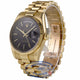 Rolex Day-Date President 36mm 18k Yellow Gold Fluted Bezel Black Dial 118208 WDWRP5 - Beverly Hills Watch Company