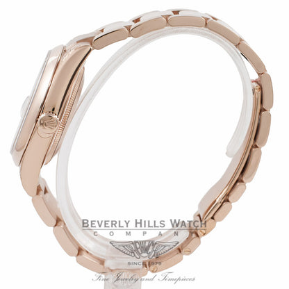 Rolex Day-Date President 36MM 18k Rose Gold Domed Bezel Pink Roman 118205 GEWE1N - Beverly Hills Watch Company Watch Store