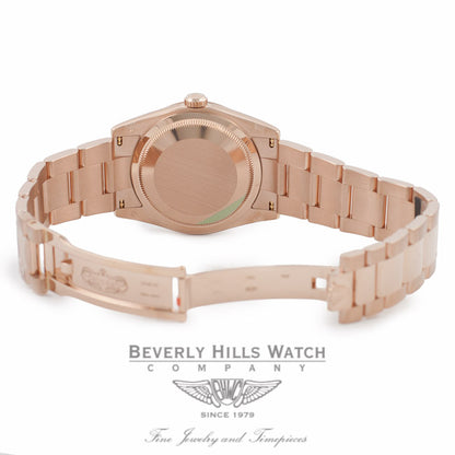 Rolex Day-Date President 36MM 18k Rose Gold Domed Bezel Pink Roman 118205 GEWE1N - Beverly Hills Watch Company Watch Store