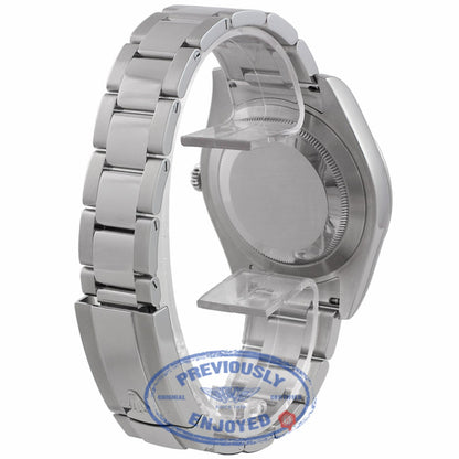 Rolex DayJust II 18k White Gold Fluted Bezel Oyster Perpetual Stainless Steel Silver Dial 116334 YHFV3Q - Beverly Hills Watch Company