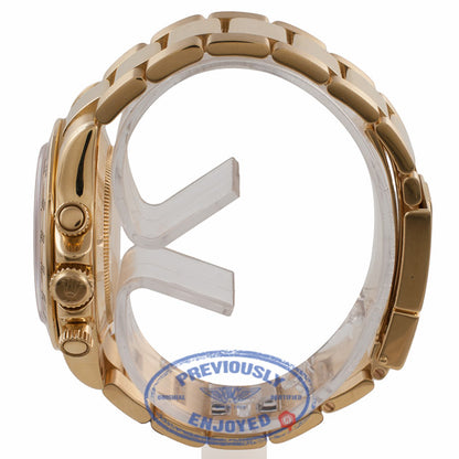 Rolex Daytona 40MM 18k Yellow Gold Pink Mother of Pearl Dial 116528 0H523N - Beverly Hills Watch Company Watch Store