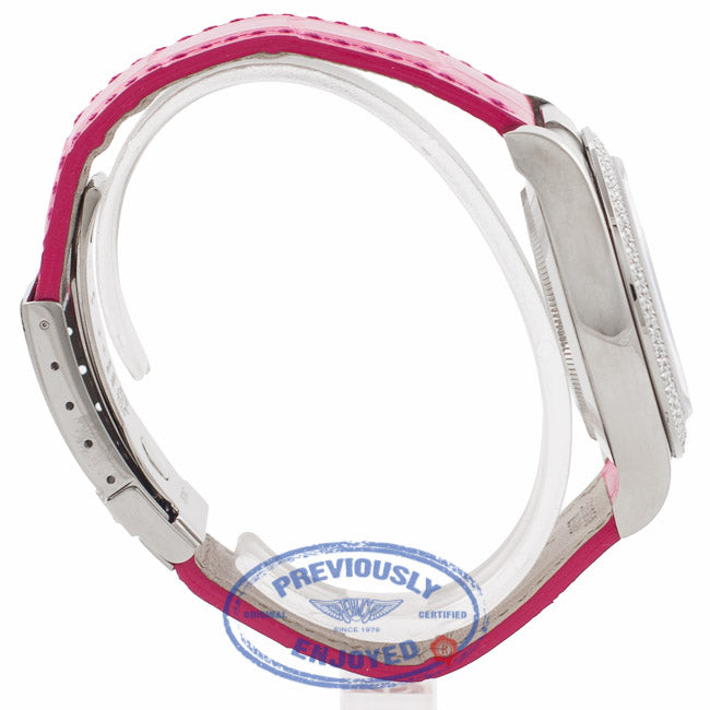 Rolex Daytona 40MM 18k White Gold Diamond Bezel Pink Mother of Pearl 116589 QTDN32 - Beverly Hills Watch Company Watch Store