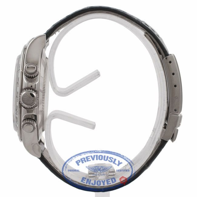 Rolex Daytona 40MM White Gold White Dial Black Alligator Strap 116519 VVVKFJ - Beverly Hills Watch Store