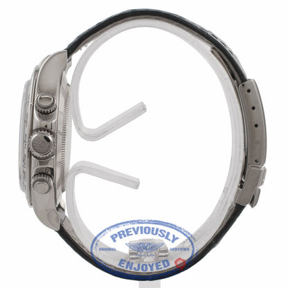 Rolex Daytona 40MM White Gold White Dial Black Alligator Strap 116519 VVVKFJ - Beverly Hills Watch Store