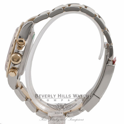 Rolex Daytona Two Tone Black Diamond Mother of Pearl Yellow Mother of Pearl Subdials 116523 8KPL58 - Beverly Hills Watch Company