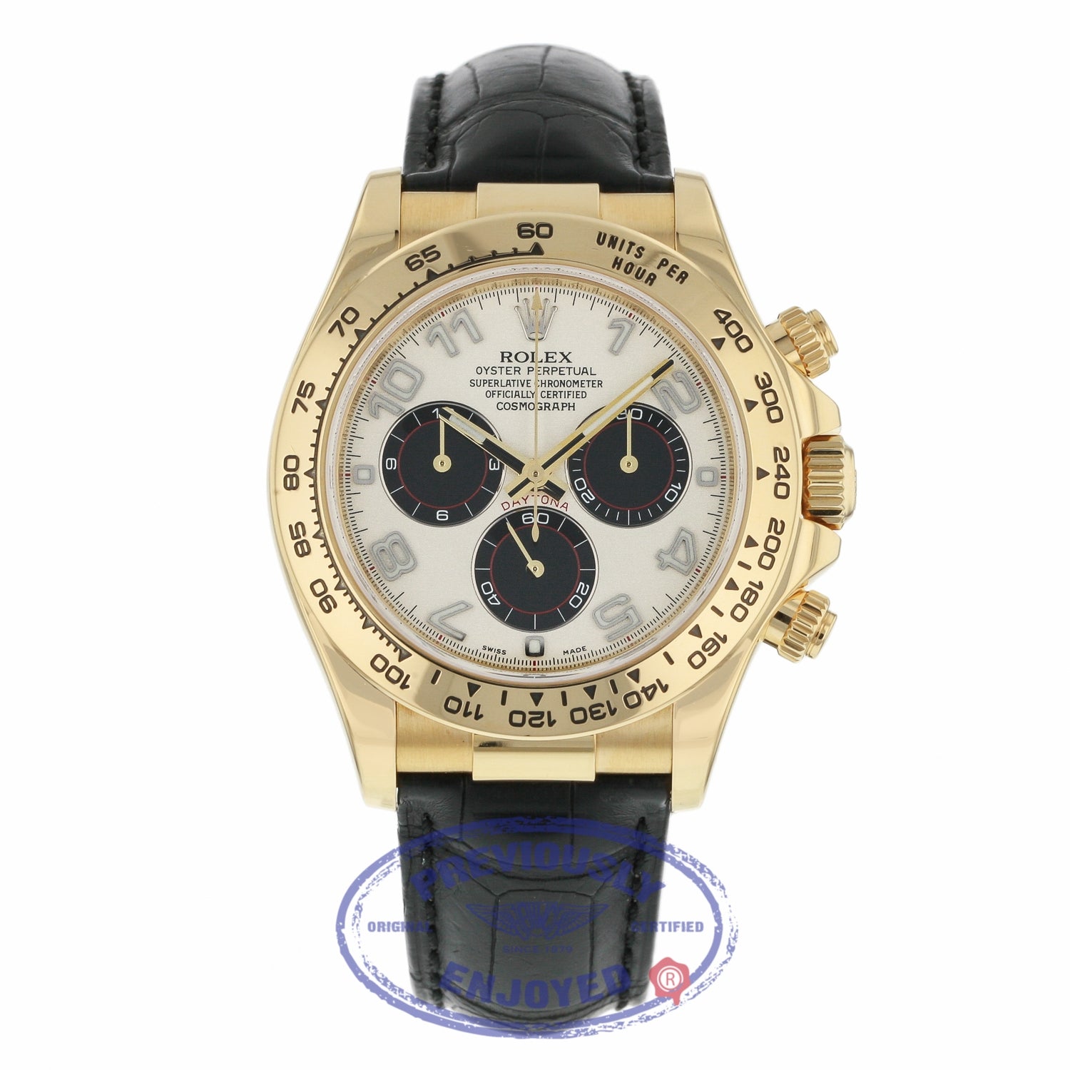 Rolex Daytona 40mm Yellow Gold Panda Dial 116518 - Beverly Hills