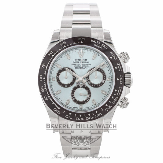 Rolex Daytona 40mm Platinum Ice Blue Dial 116506 - Beverly Hills Watch Company Watch Store