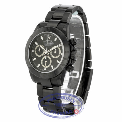 Rolex Daytona Black DLC Stainless Steel Black Dial 116520 75VQDR - Beverly Hills Watch Company