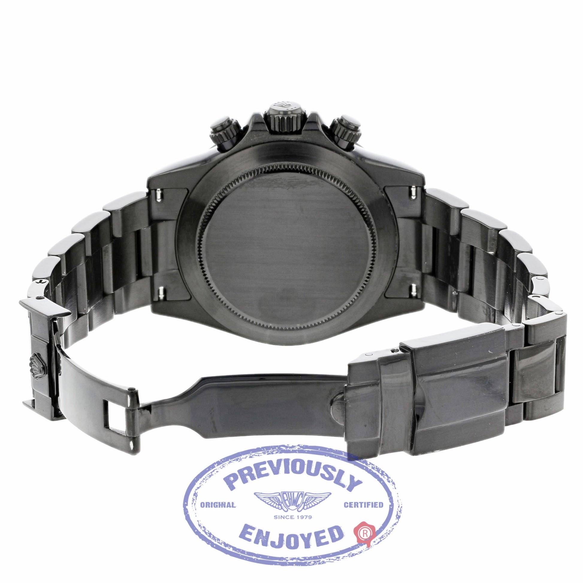 Rolex Daytona Black DLC Stainless Steel Black Dial 116520 75VQDR - Beverly Hills Watch Company