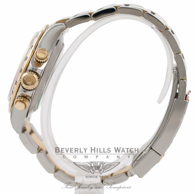 Rolex Daytona Yellow Gold Stainless Steel White Dial 116523 19JKF6 - Beverly Hills Watch Company Watch Store