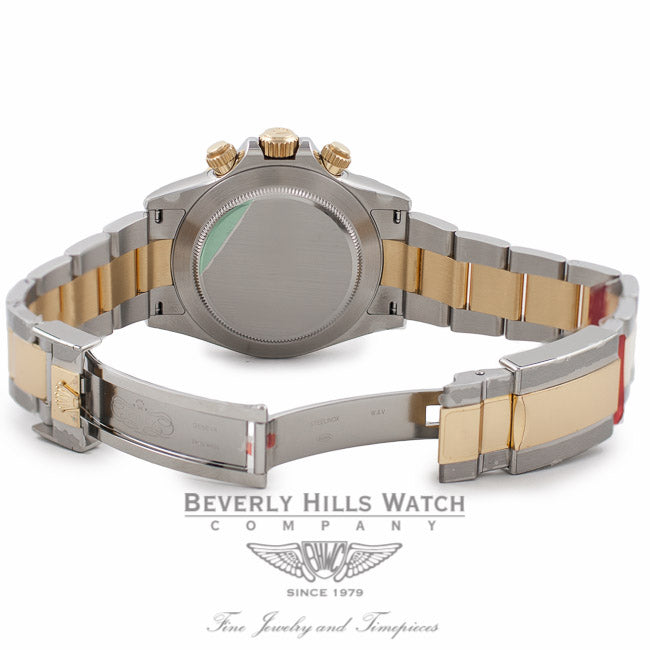 Rolex Daytona Yellow Gold Stainless Steel White Dial 116523 19JKF6 - Beverly Hills Watch Company Watch Store