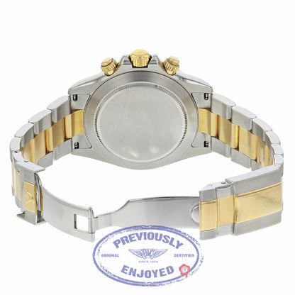 Rolex Daytona 40mm 18k Yellow Gold Stainless Steel White Dial 116523 8KWW86 - Beverly Hills Watch