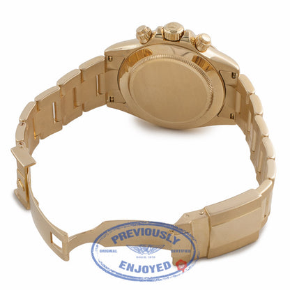 Rolex Daytona 40MM 18k Yellow Gold Yellow Mother of Pearl Dial 116528 L56ZR9 - Beverly Hills Watch Store