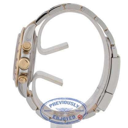 Rolex Cosmograph Daytona 40mm Yellow Gold and Stainless Steel Oyster Bracelet Black Dial 116523 RFFDHZ - Beverly Hills Watch Company