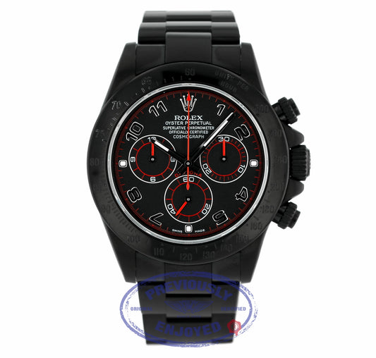 Rolex Daytona Black DLC Blackout Slate Black Dial 116520 W5CCRP - Beverly Hills Watch Company