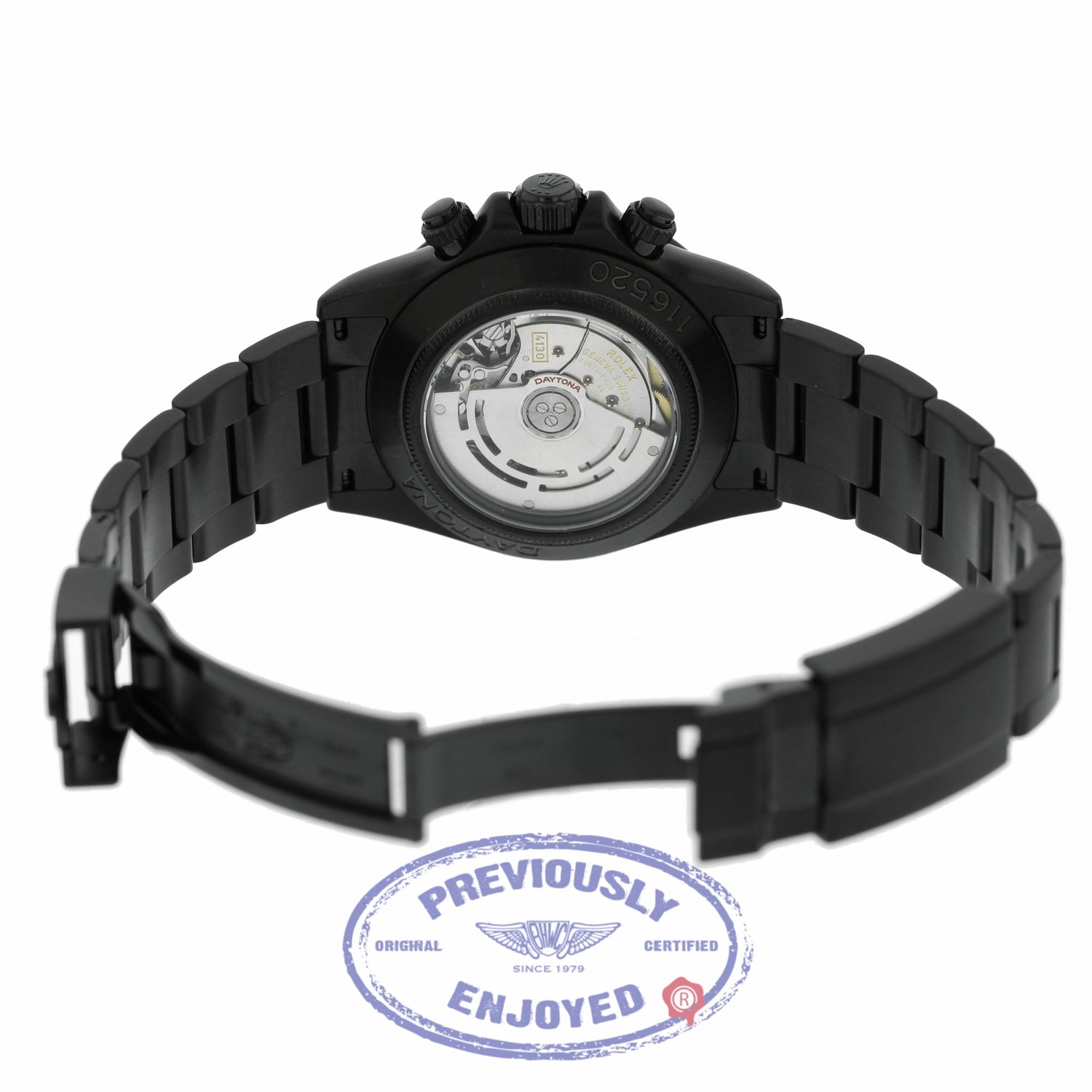 Rolex Daytona Black DLC Blackout Slate Black Dial 116520 W5CCRP - Beverly Hills Watch Company