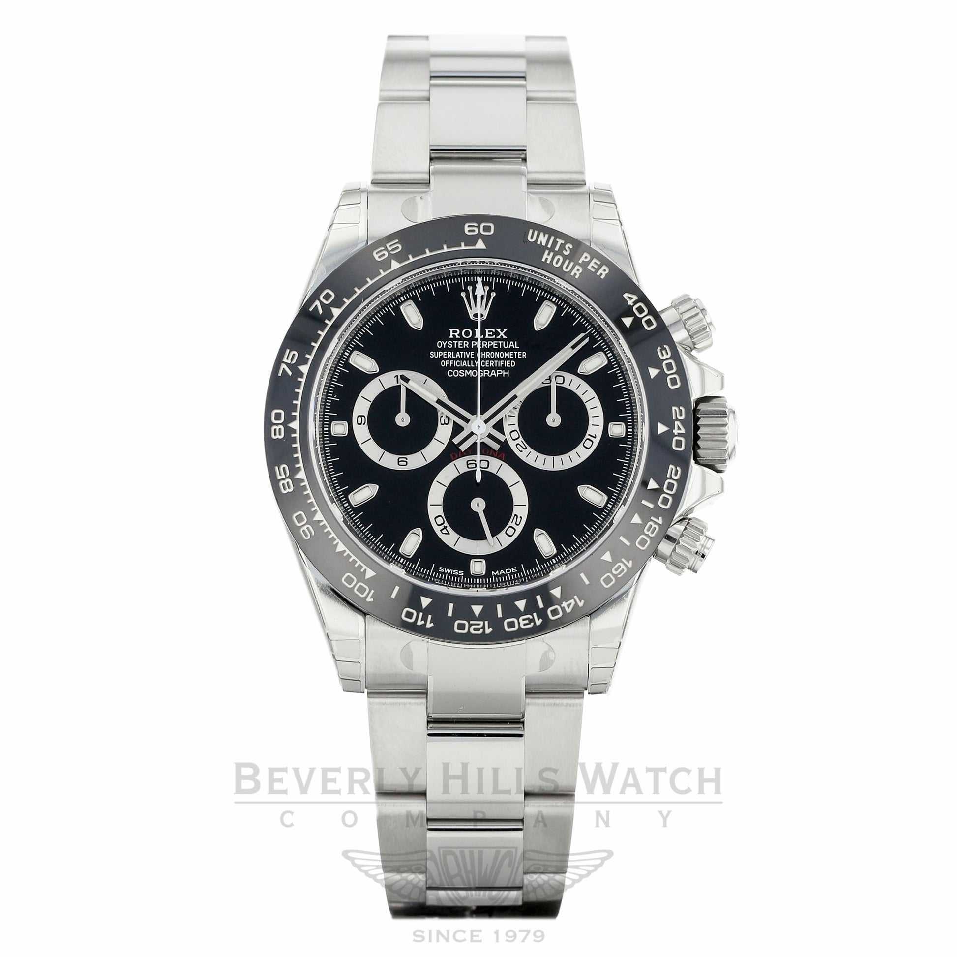 Rolex Daytona Ceramic and Stainless Steel Black Dial 116500LN C79221 - Beverly Hills Watch