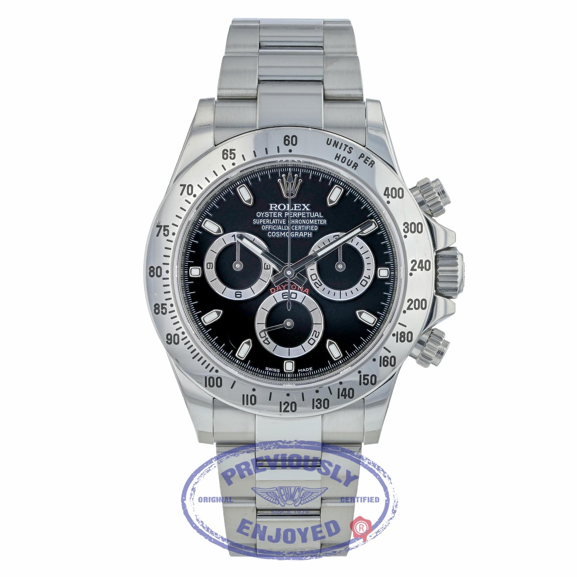 Rolex Daytona Classic, 40mm Stainless Steel Black Dial 116520 960WZ7 - Beverly Hills Watch Company