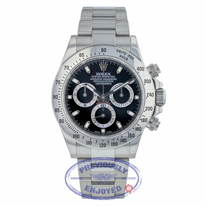 Rolex Daytona Classic, 40mm Stainless Steel Black Dial 116520 960WZ7 - Beverly Hills Watch Company