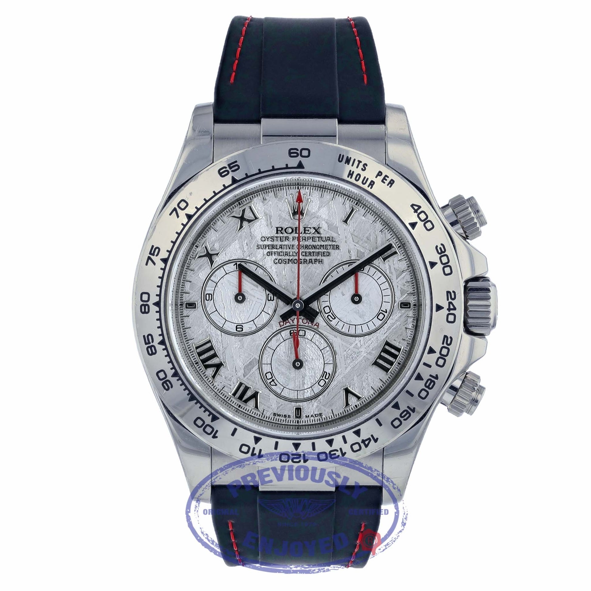 Rolex Daytona Meteorite Roman Dial White Gold 116519 R2DCW8 - Beverly Hills Watch Company