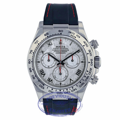Rolex Daytona Meteorite Roman Dial White Gold 116519 R2DCW8 - Beverly Hills Watch Company