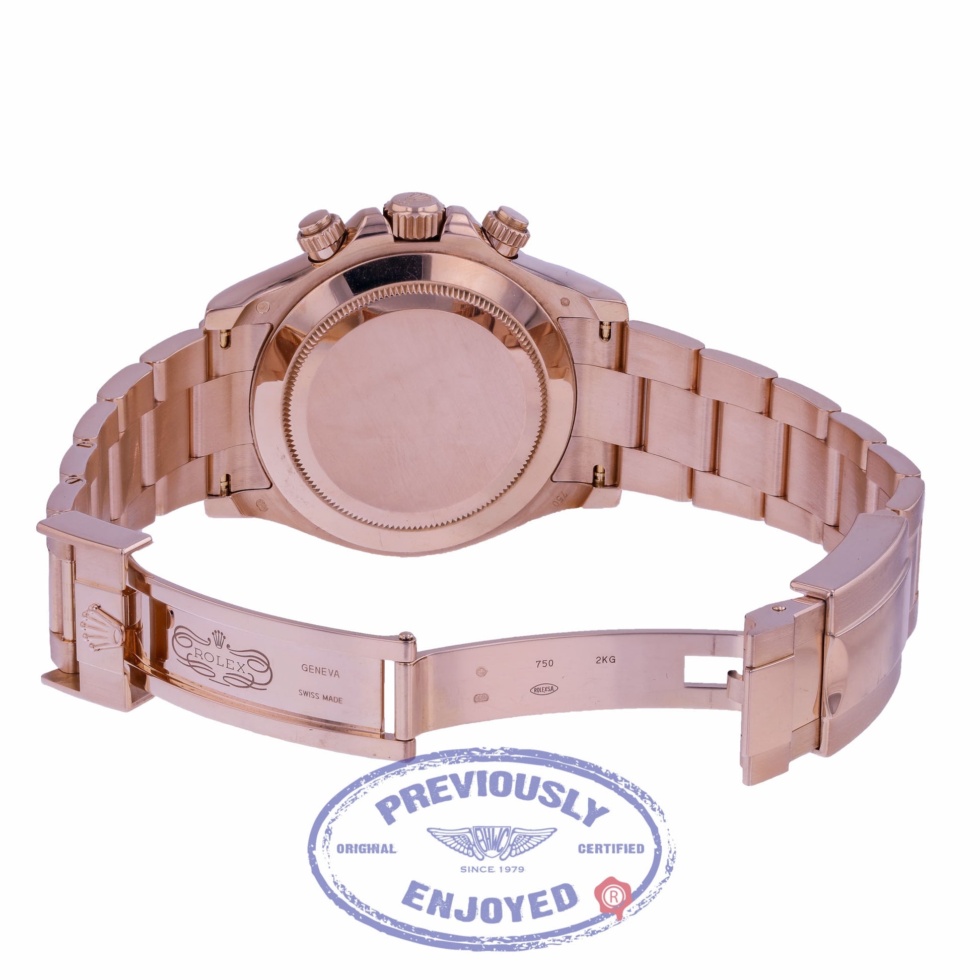 Rolex Daytona Rose Gold Oyster Bracelet Black Dial Automatic Chronograph 116505 LFKU00- Beverly Hills Watch Company