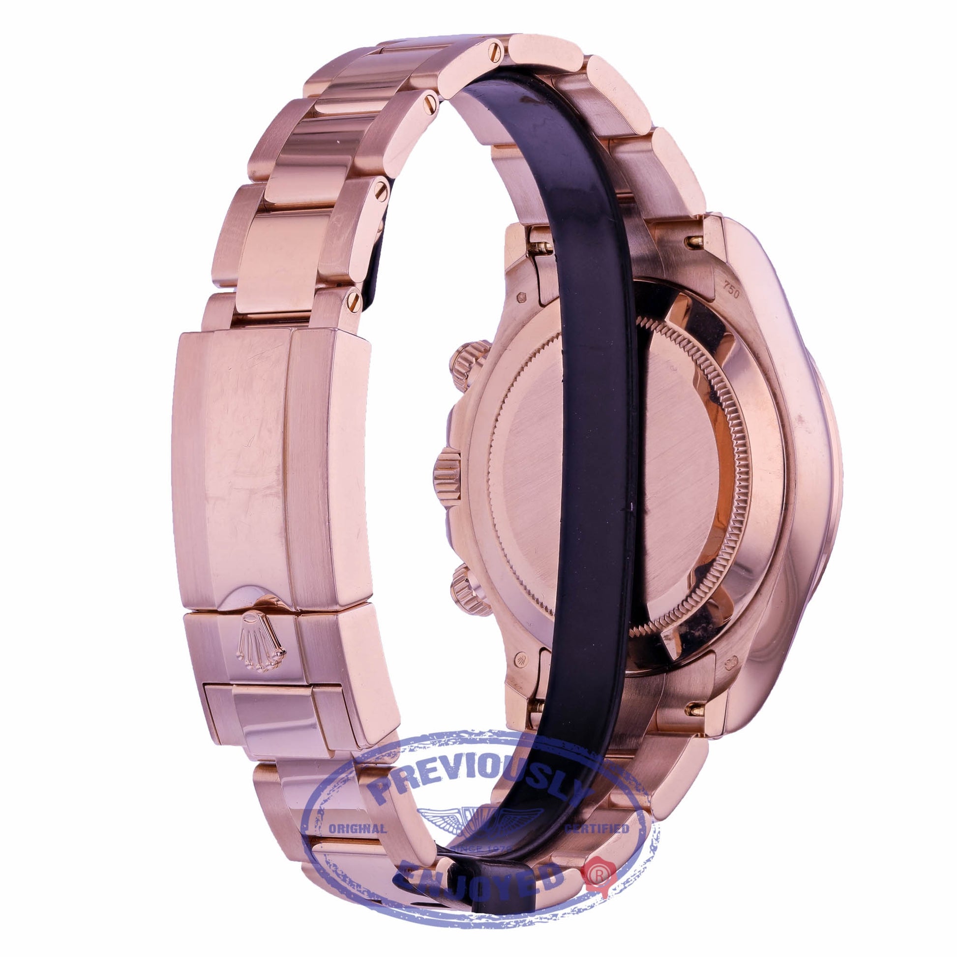 Rolex Daytona Rose Gold Oyster Bracelet Black Dial Automatic Chronograph 116505 LFKU00- Beverly Hills Watch Company