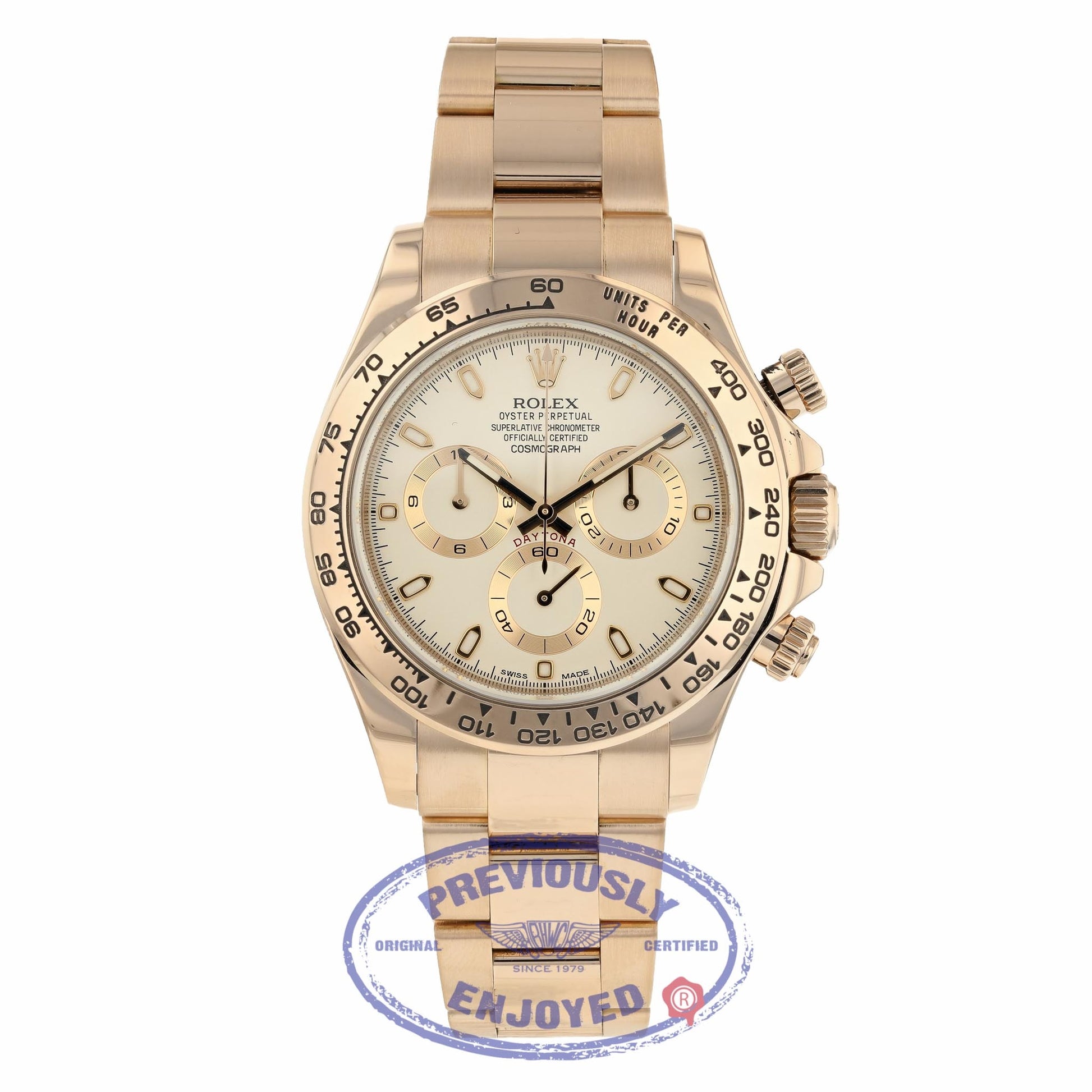 Rolex Daytona Chronograph Everose Gold White Dial 116505 80KR2N