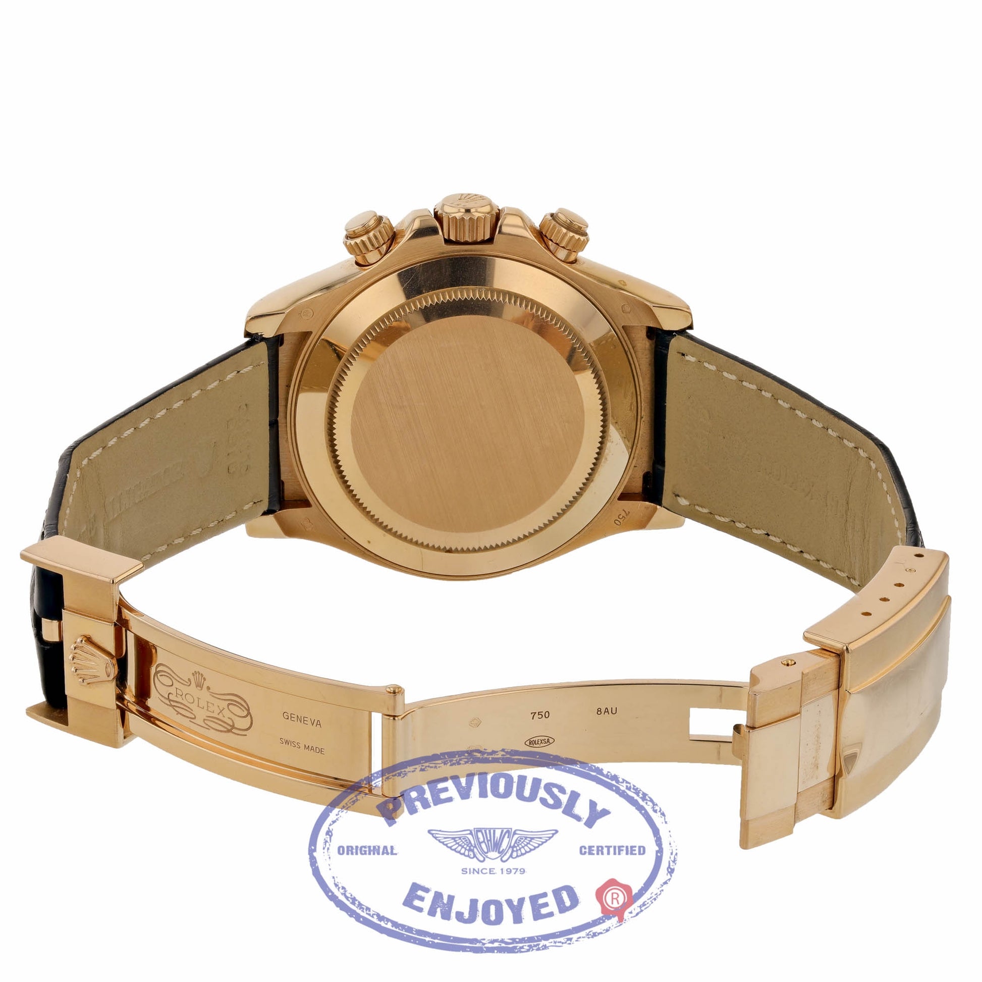 Rolex Everose Gold Daytona Ceramic Bezel Leather Strap Chronograph Watch 116515 4W3XNZ - Beverly Hills Watch Company