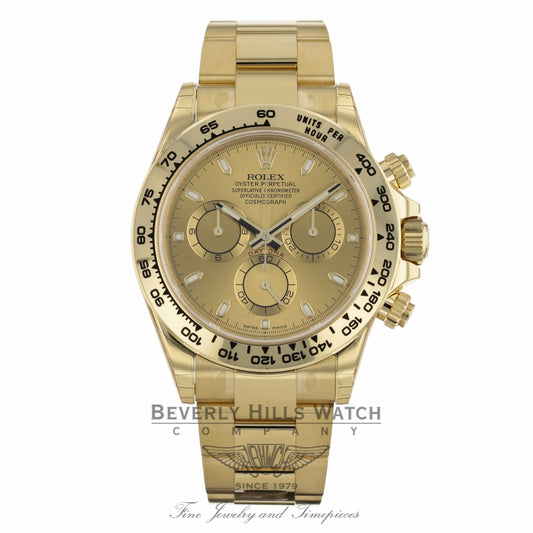 Rolex Oyster Perpetual Cosmograph Daytona Yellow Gold Champagne Dial 116508 6272Y1 - Beverly Hills Watch