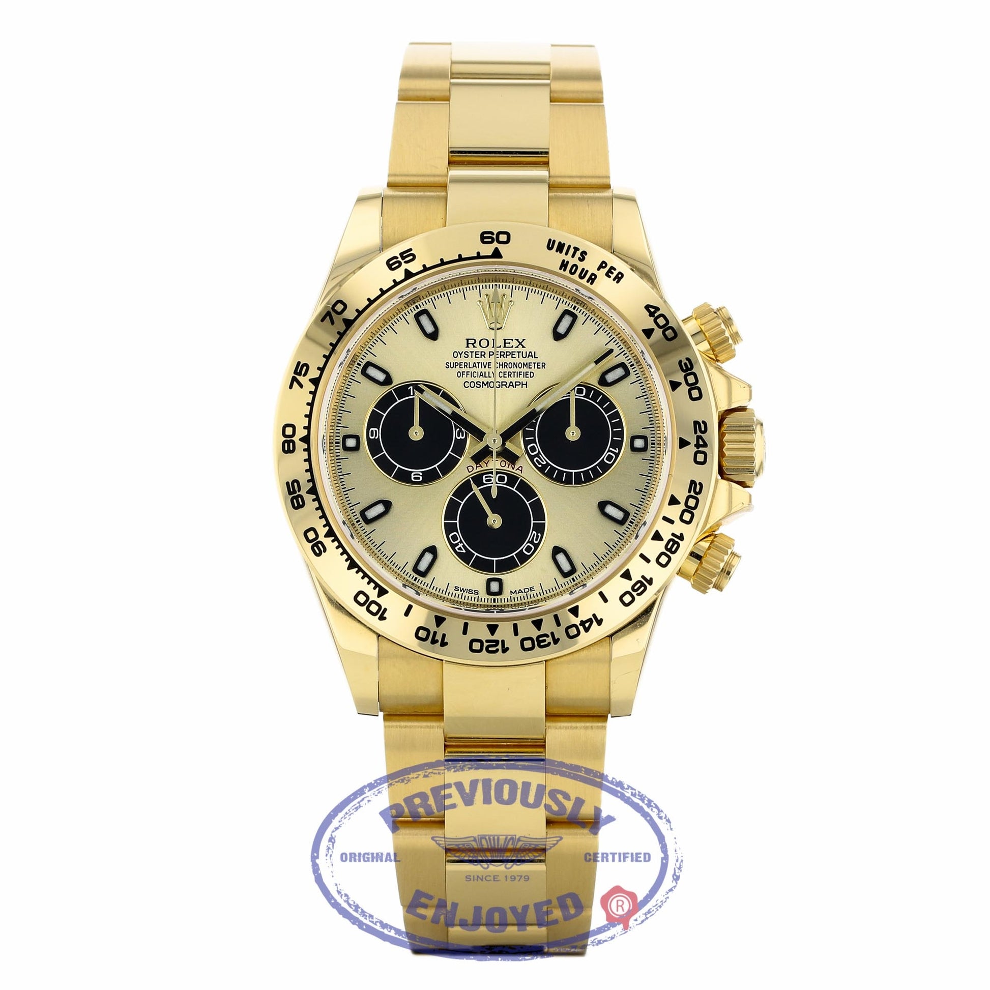 Rolex Oyster Perpetual Cosmograph Daytona "Paul Newman" Yellow Champagne Dial Black Sub-dials 116508 TR1P00 - Beverly Hills Watch
