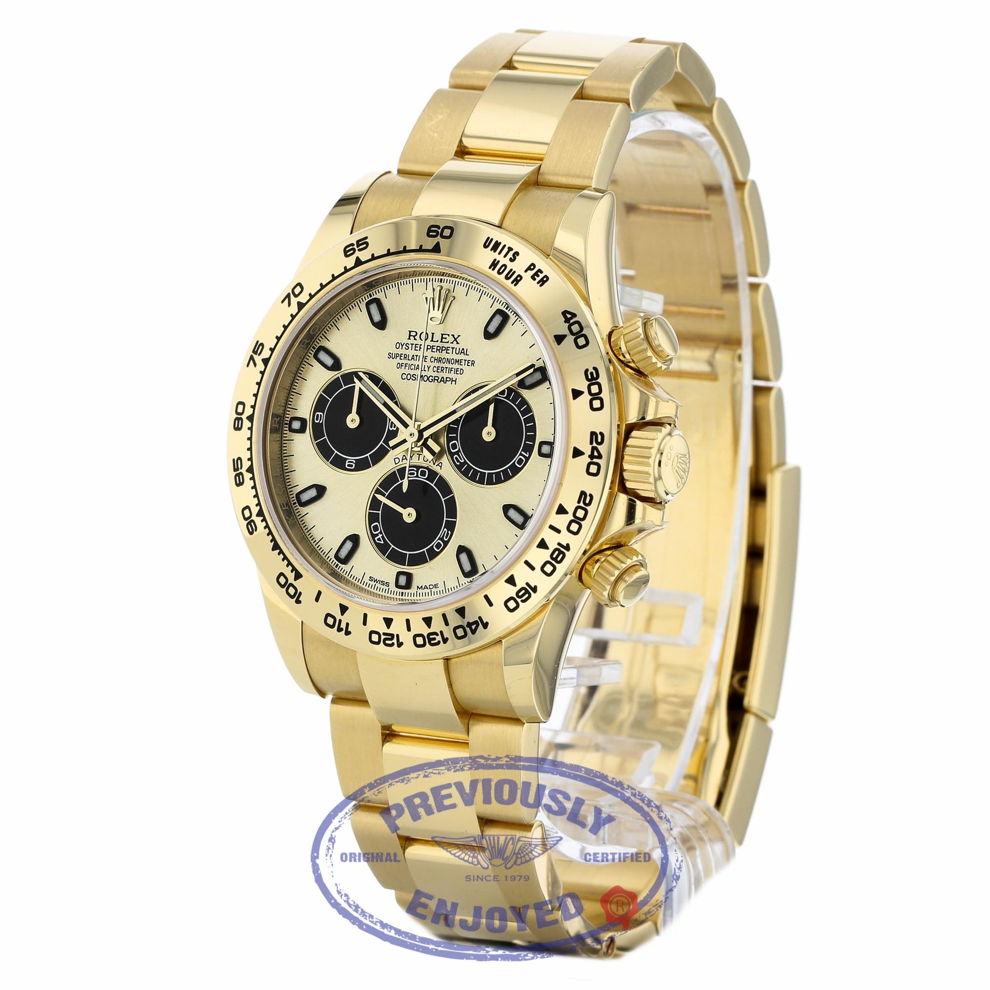 Rolex Oyster Perpetual Cosmograph Daytona "Paul Newman" Yellow Champagne Dial Black Sub-dials 116508 TR1P00 - Beverly Hills Watch
