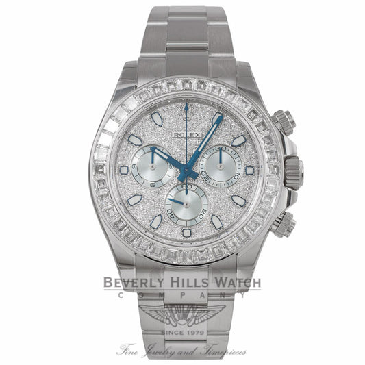 Rolex Cosmograph 40MM Daytona Diamond Pave Dial Platinum 116576TBR JX58L4 - Beverly Hills Watch Store