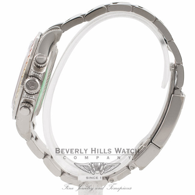 Rolex Daytona Rainbow 40MM 18k White Gold Diamond Case Sapphires Dial 116599 - Beverly Hills Watch Company Watch Store
