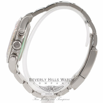 Rolex Daytona Rainbow 40MM 18k White Gold Diamond Case Sapphires Dial 116599 - Beverly Hills Watch Company Watch Store