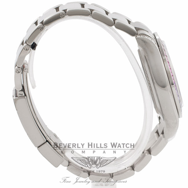 Rolex Daytona Rainbow 40MM 18k White Gold Diamond Case Sapphires Dial 116599 - Beverly Hills Watch Company Watch Store