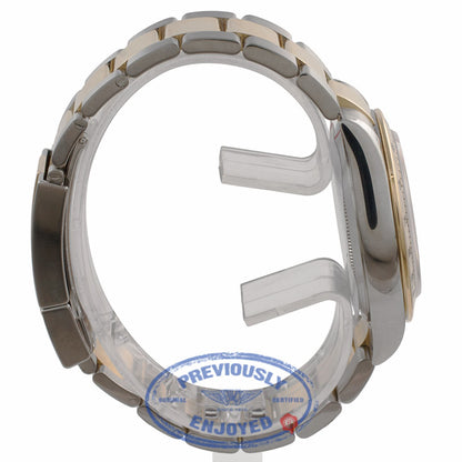 Rolex Daytona Stainless Steel and Yellow Gold Oyster Bracelet Black Diamond Dial 116523 AEAVL4 - Beverly Hills Watch Company Watch Store