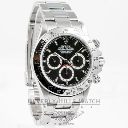 Rolex Daytona Stainless Steel Chronograph Black Dial Oyster Bracelet El Primero Movement 16520 Beverly Hills Watch Company Watches