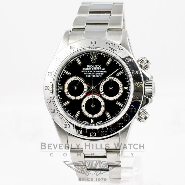 Rolex Daytona Stainless Steel Chronograph Black Dial Oyster Bracelet El Primero Movement 16520 Beverly Hills Watch Company Watches