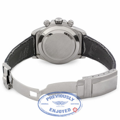 Rolex Daytona 40MM White Gold Black Dial Arabic Alligator Strap 116519 QN58JK - Beverly Hills Watch Company Watch Store