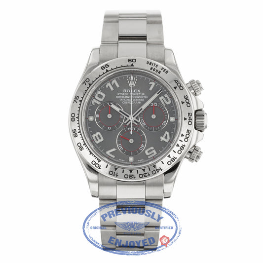 Rolex Daytona Chronograph 18K White Gold Oyster Bracelet Rhodium Arabic Dial 116509 5C3WZ9 - Beverly Hills Watch Company