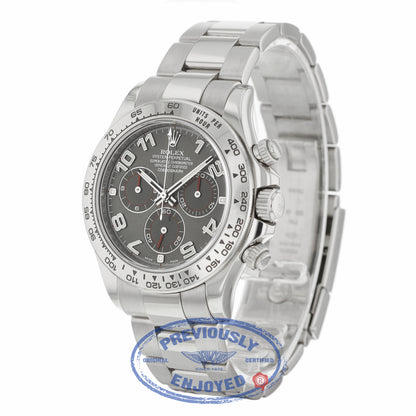 Rolex Daytona Chronograph 18K White Gold Oyster Bracelet Rhodium Arabic Dial 116509 5C3WZ9 - Beverly Hills Watch Company